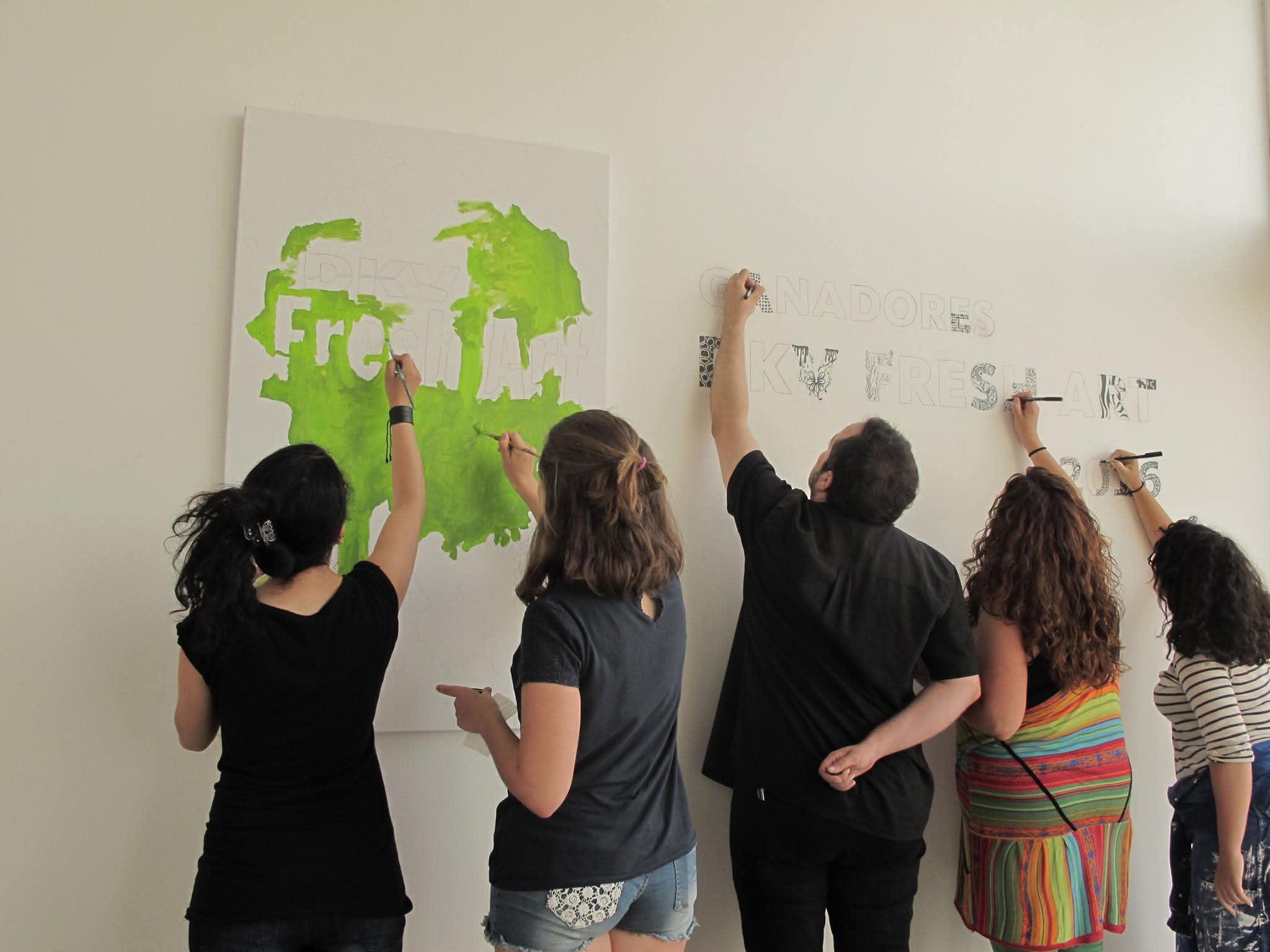 Actividad colectiva durante el Campus DKV Fresh Art 2016