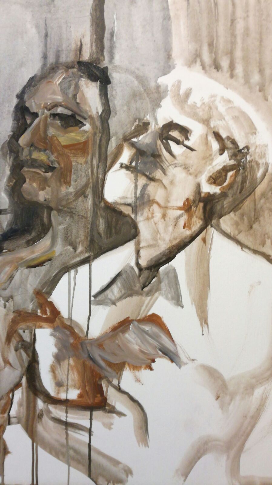 Pintura de Vicente Perpiñá durante una primera fase documentada del proceso en Arte y Neurología