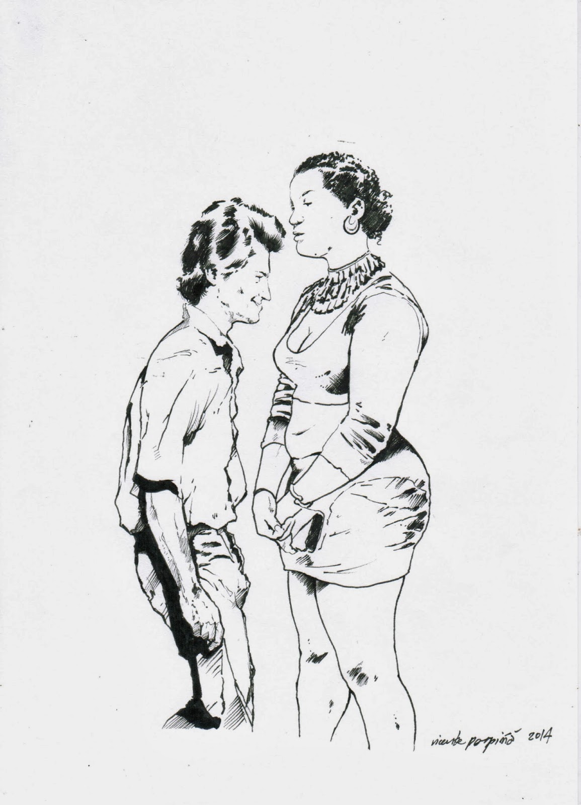 Dibujo preparatorio de Pequeño peor hombre III · 2