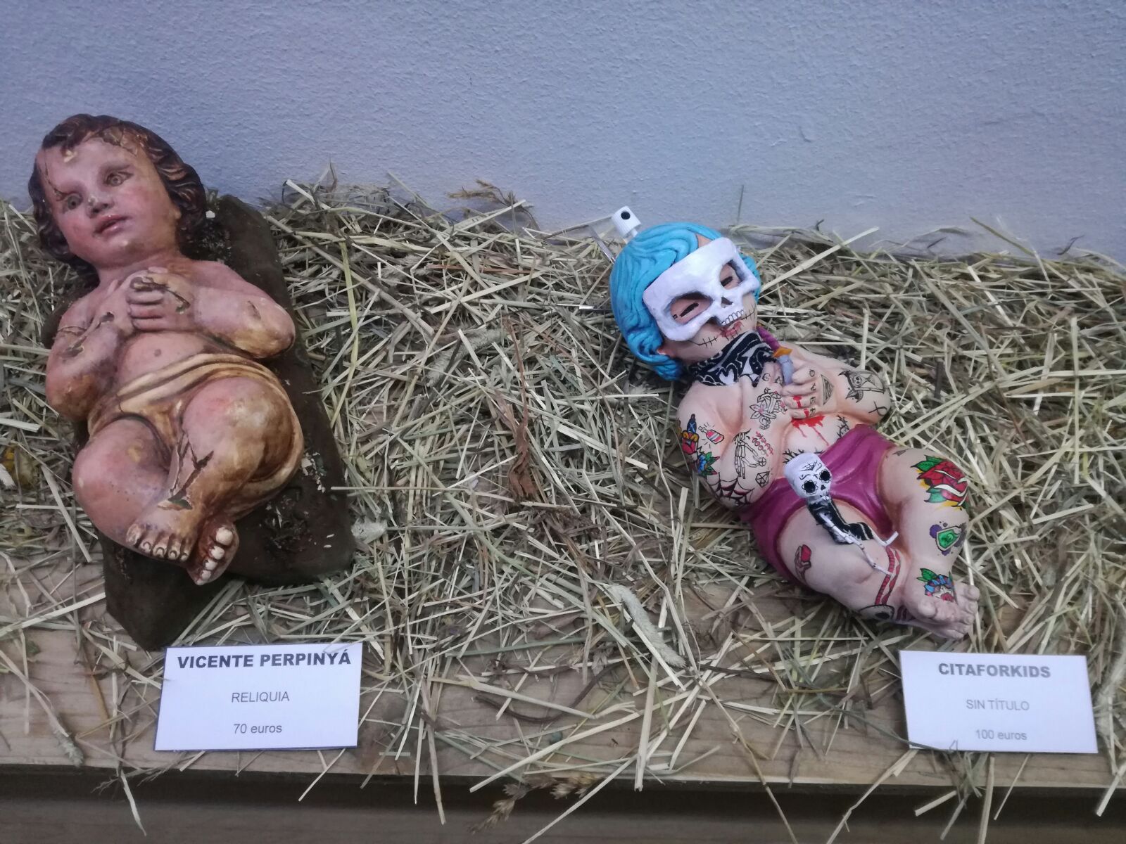 Reliquia instalada en la exposición colectiva de No Land Tattoo Parlour en 2017